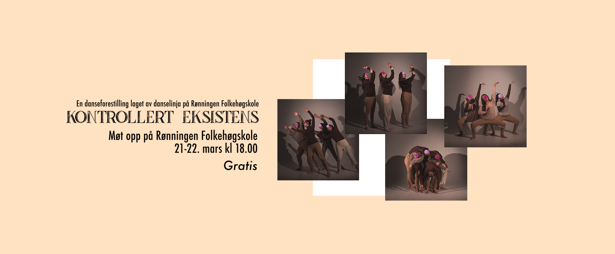 Plakat Danseforestilling 2018 Kontrollert Eksistens 2